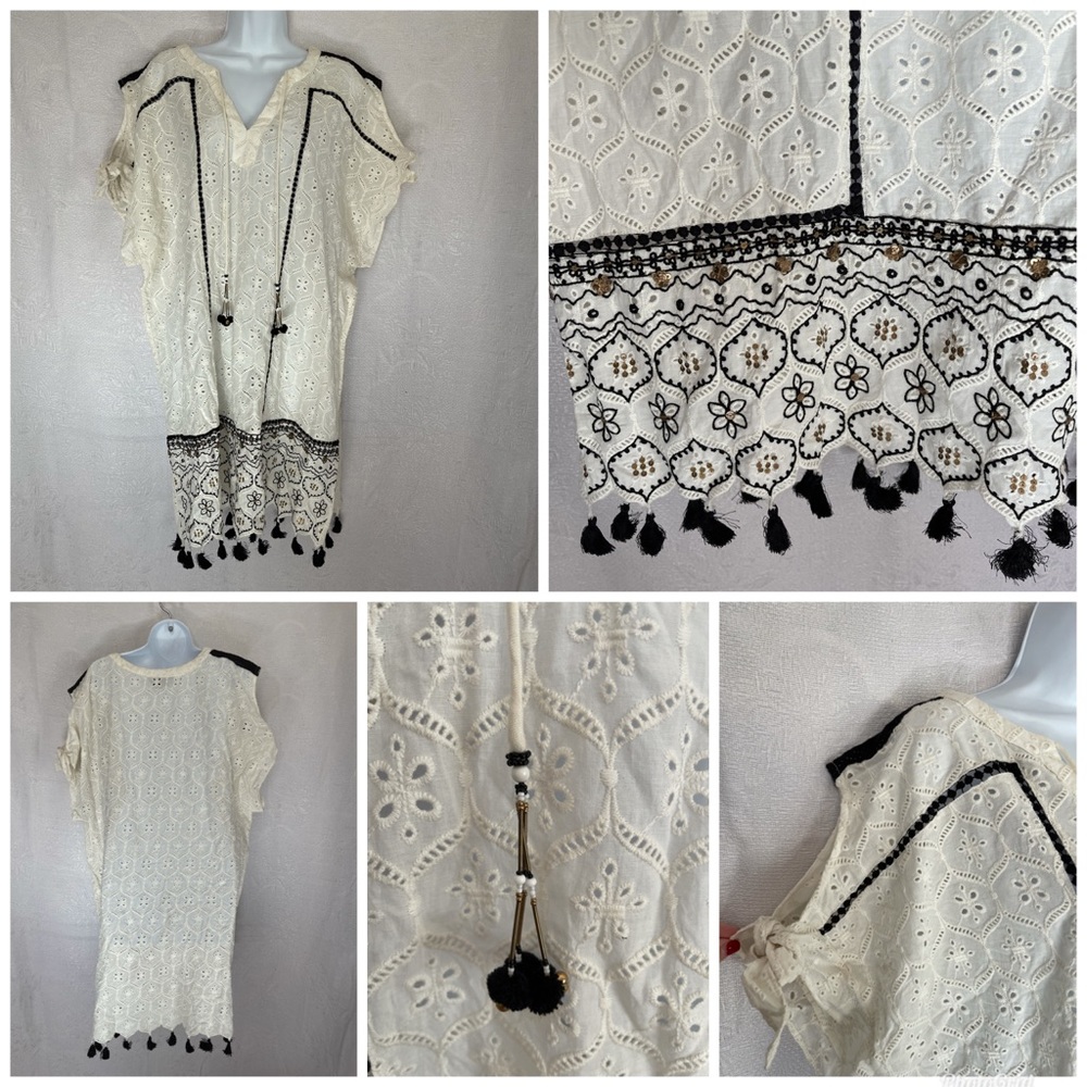 Anthropologie NWT beaded coverup dress - Picture 1 of 6